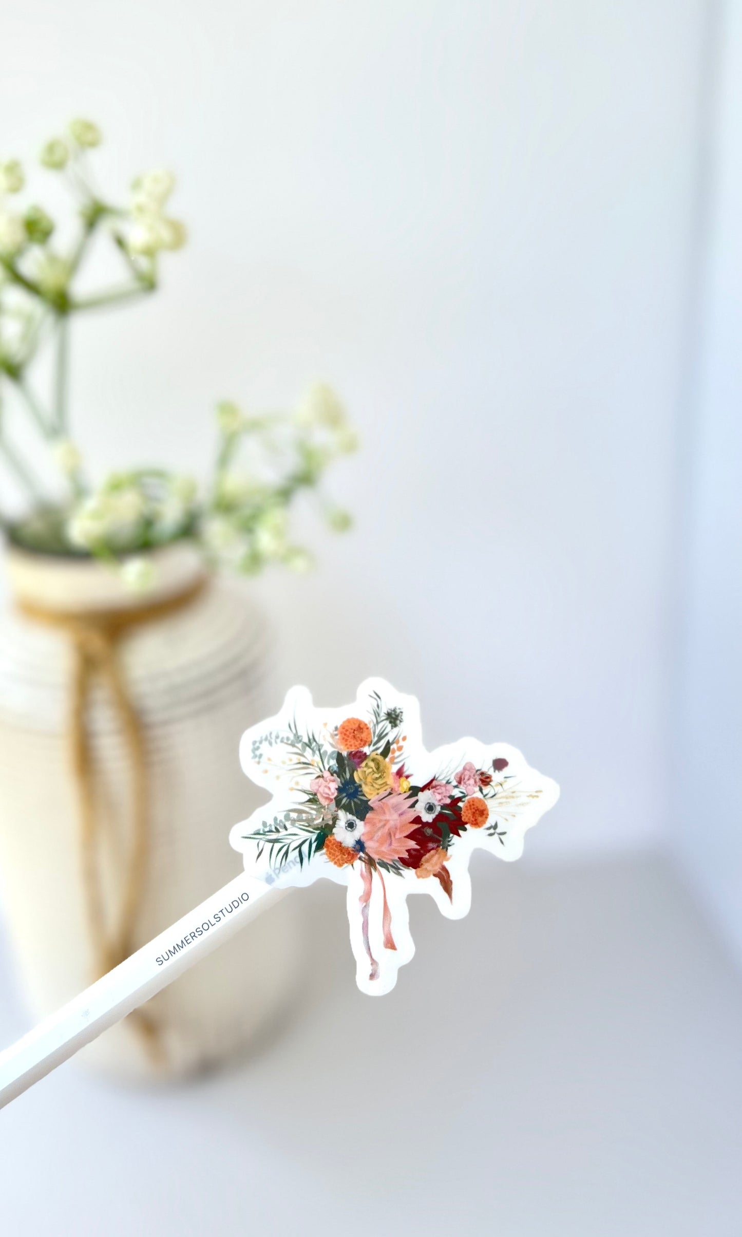 Bouquet and ribbon