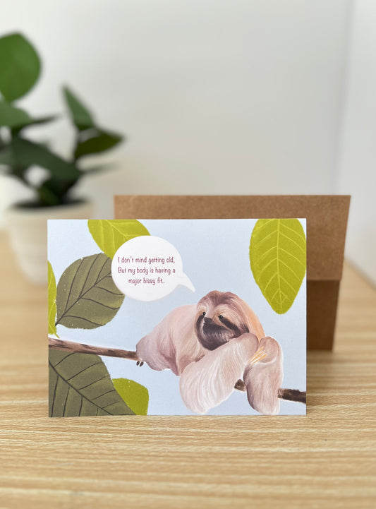 Sloth birthday card